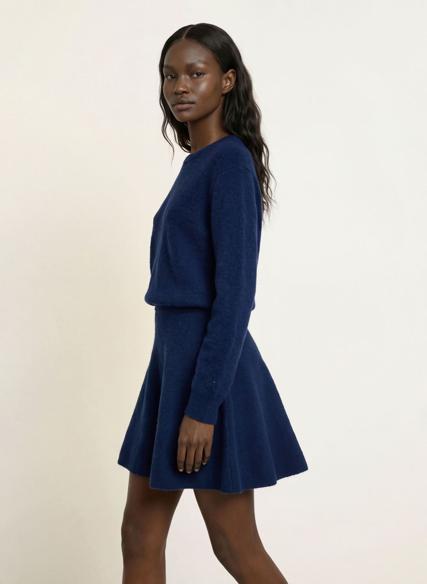 maje Strickkleid: DUNKELBLAU