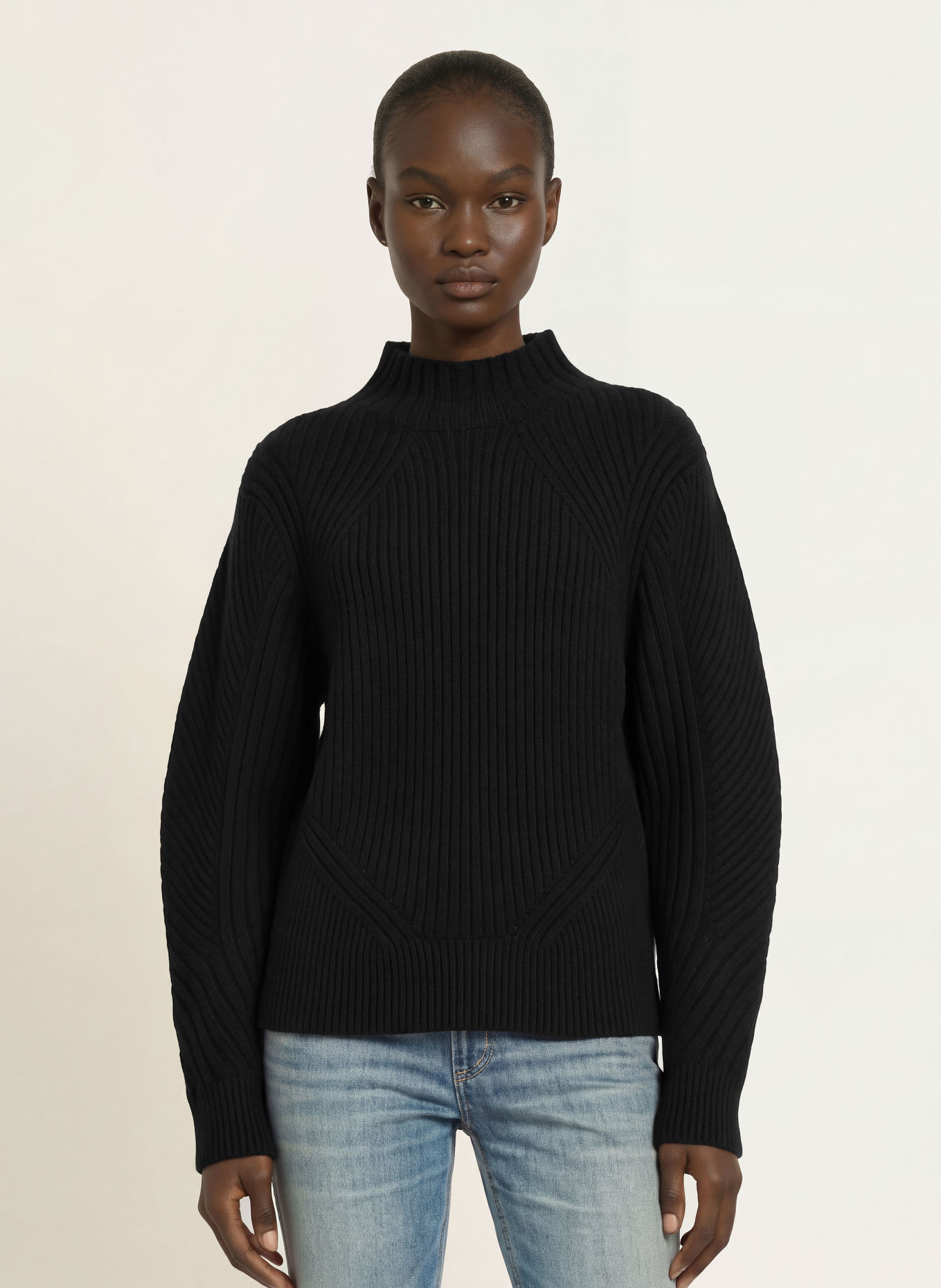 ALLSAINTS SADIE Sweater: BLACK
