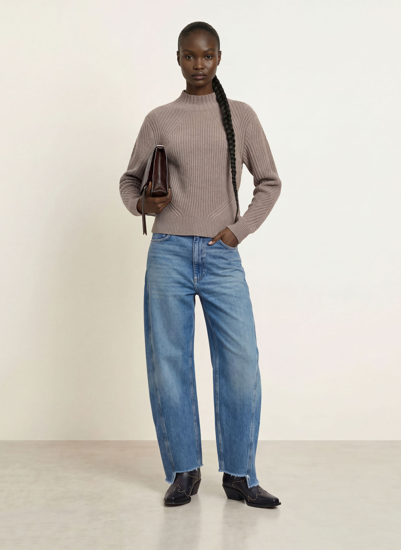 ALLSAINTS SADIE Sweater: TAUPE