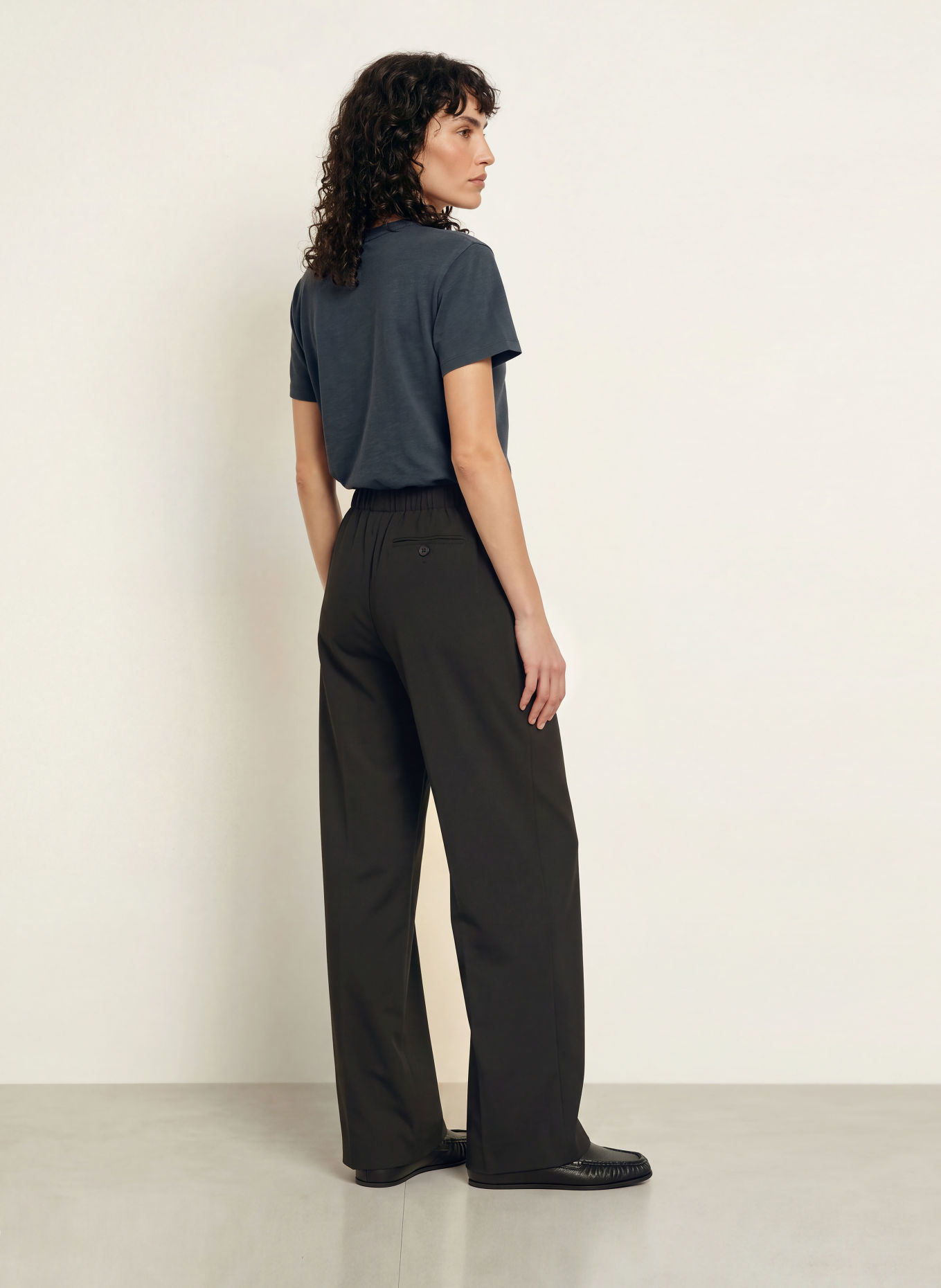 ALLSAINTS Wide-leg trousers: BLACK