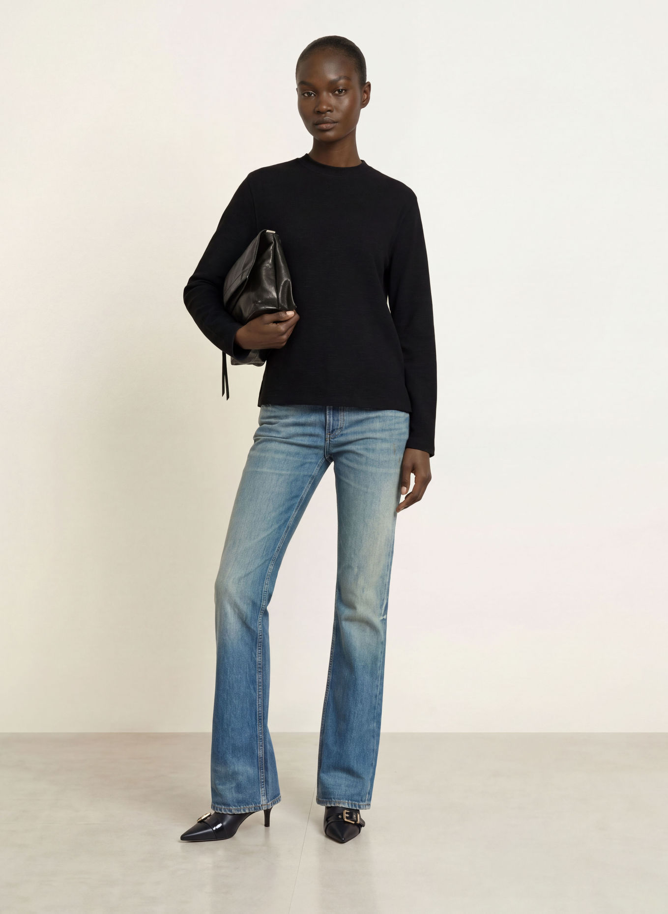 ALLSAINTS ABEL Long-sleeve shirt: BLACK