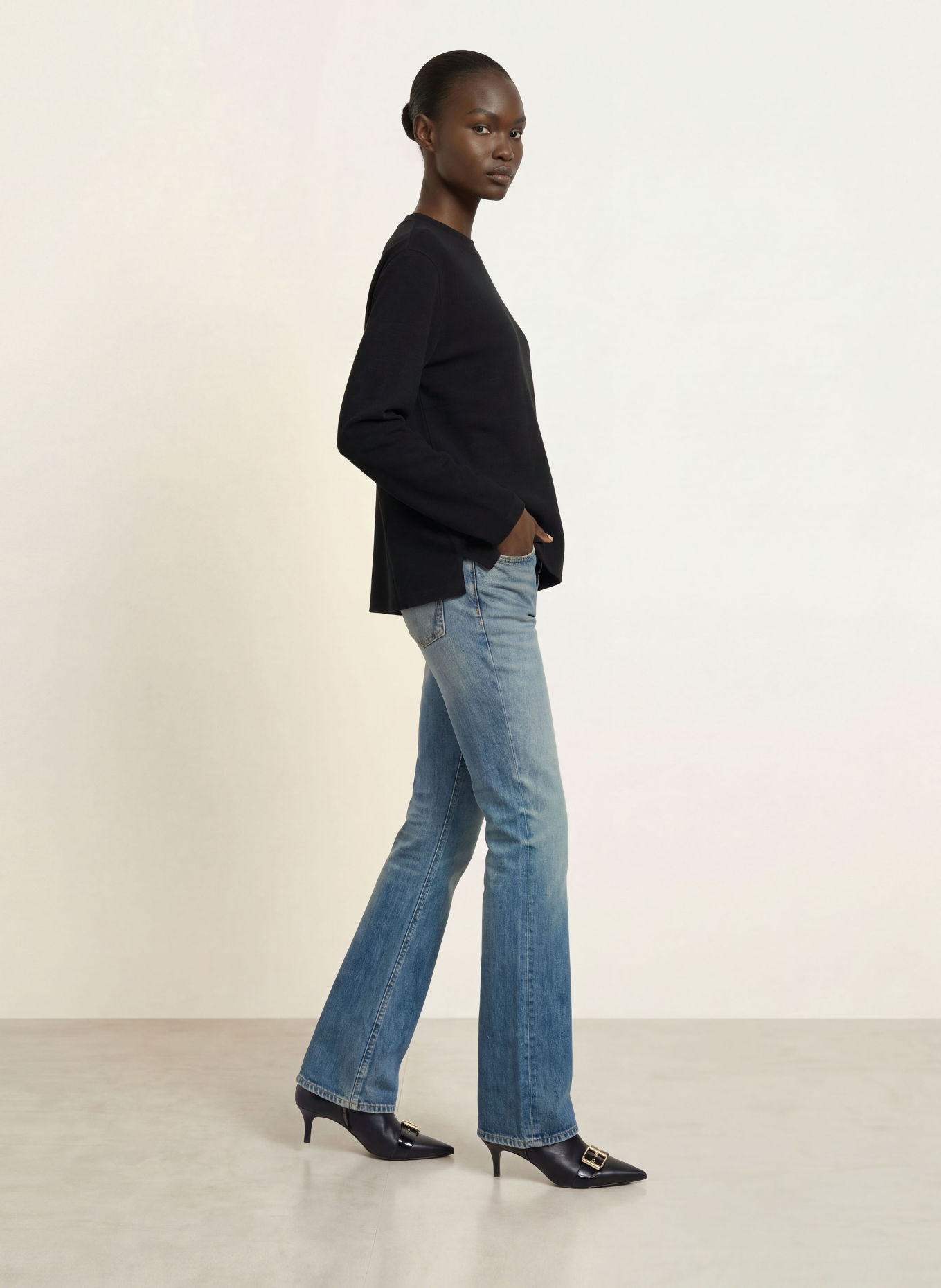 ALLSAINTS ABEL Long-sleeve shirt: BLACK