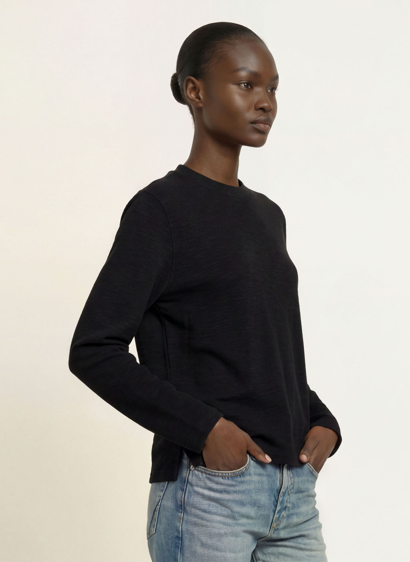 ALLSAINTS ABEL Long-sleeve shirt: BLACK