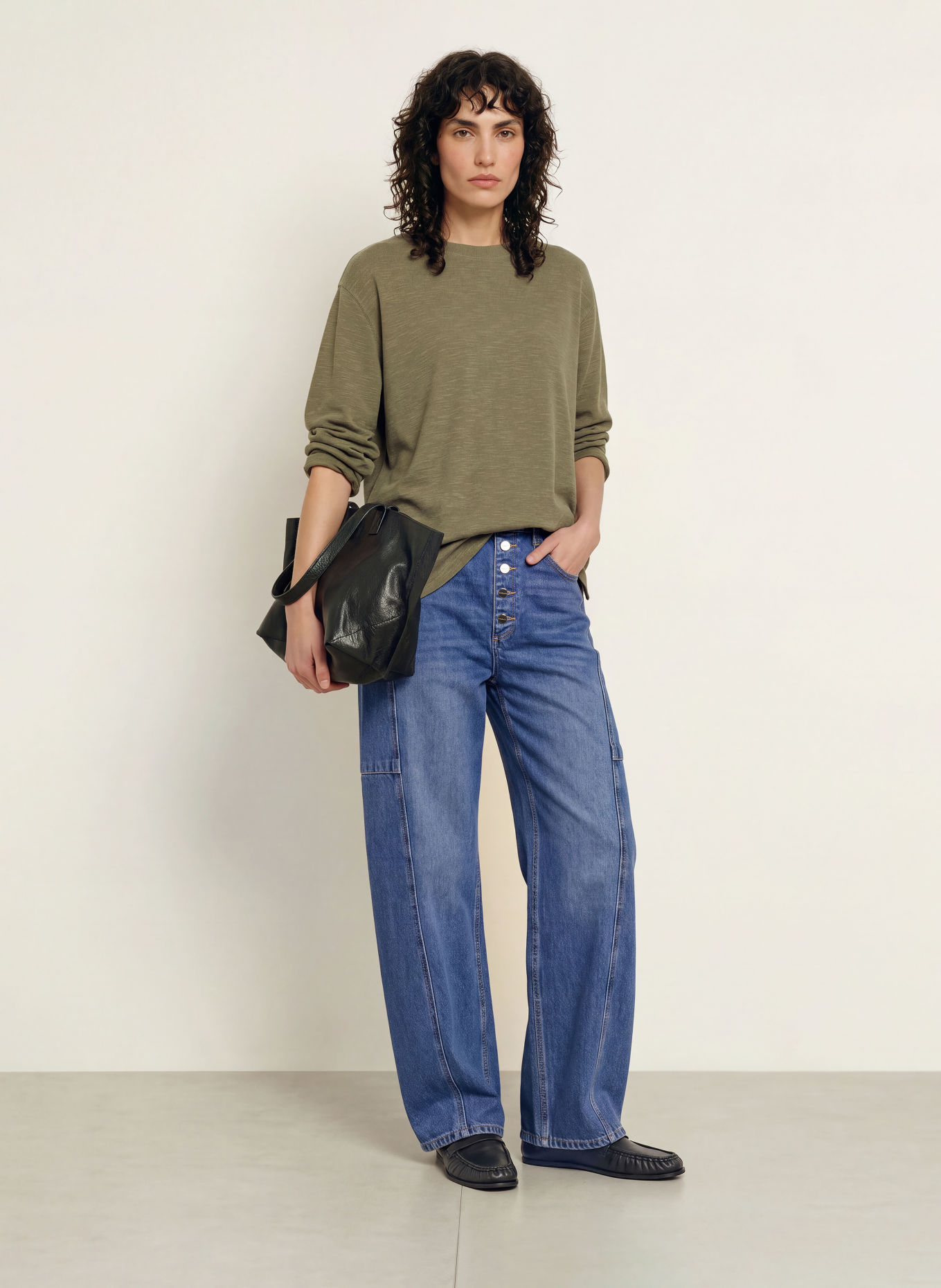 ALLSAINTS ABEL Long-sleeve shirt: KHAKI