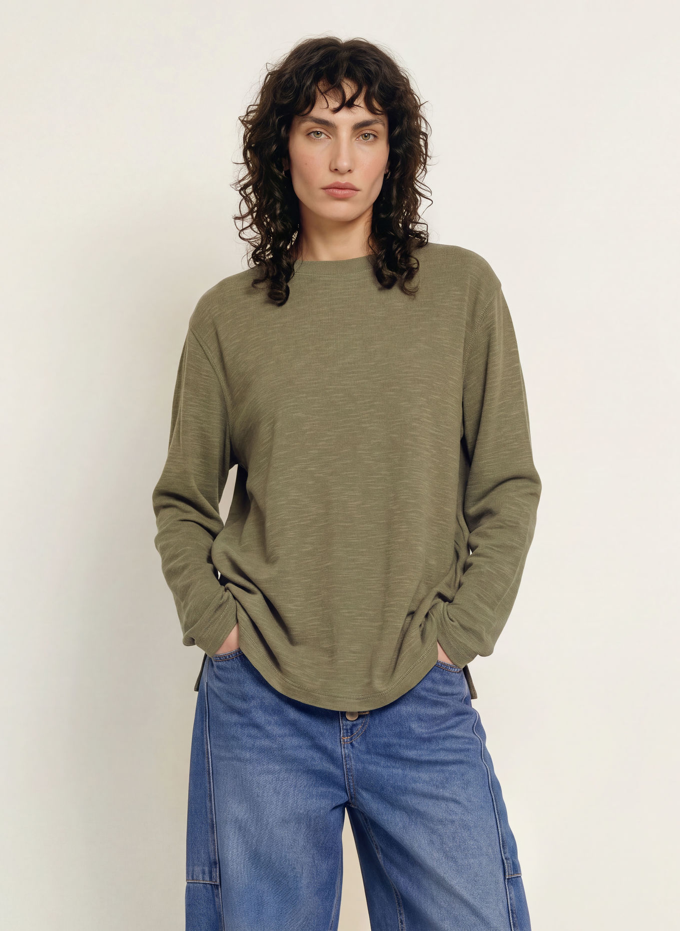 ALLSAINTS ABEL Long-sleeve shirt: KHAKI