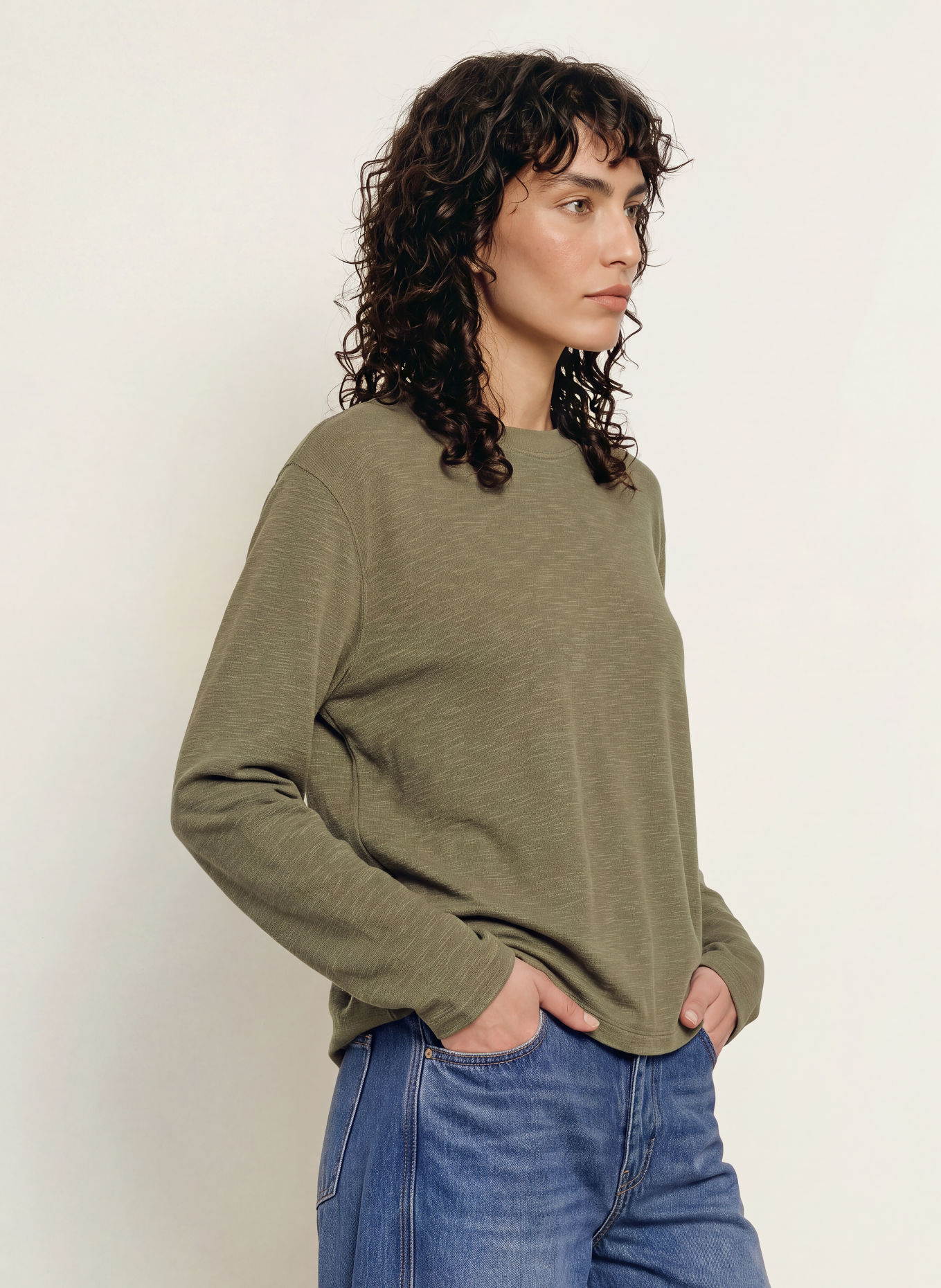 ALLSAINTS ABEL Long-sleeve shirt: KHAKI