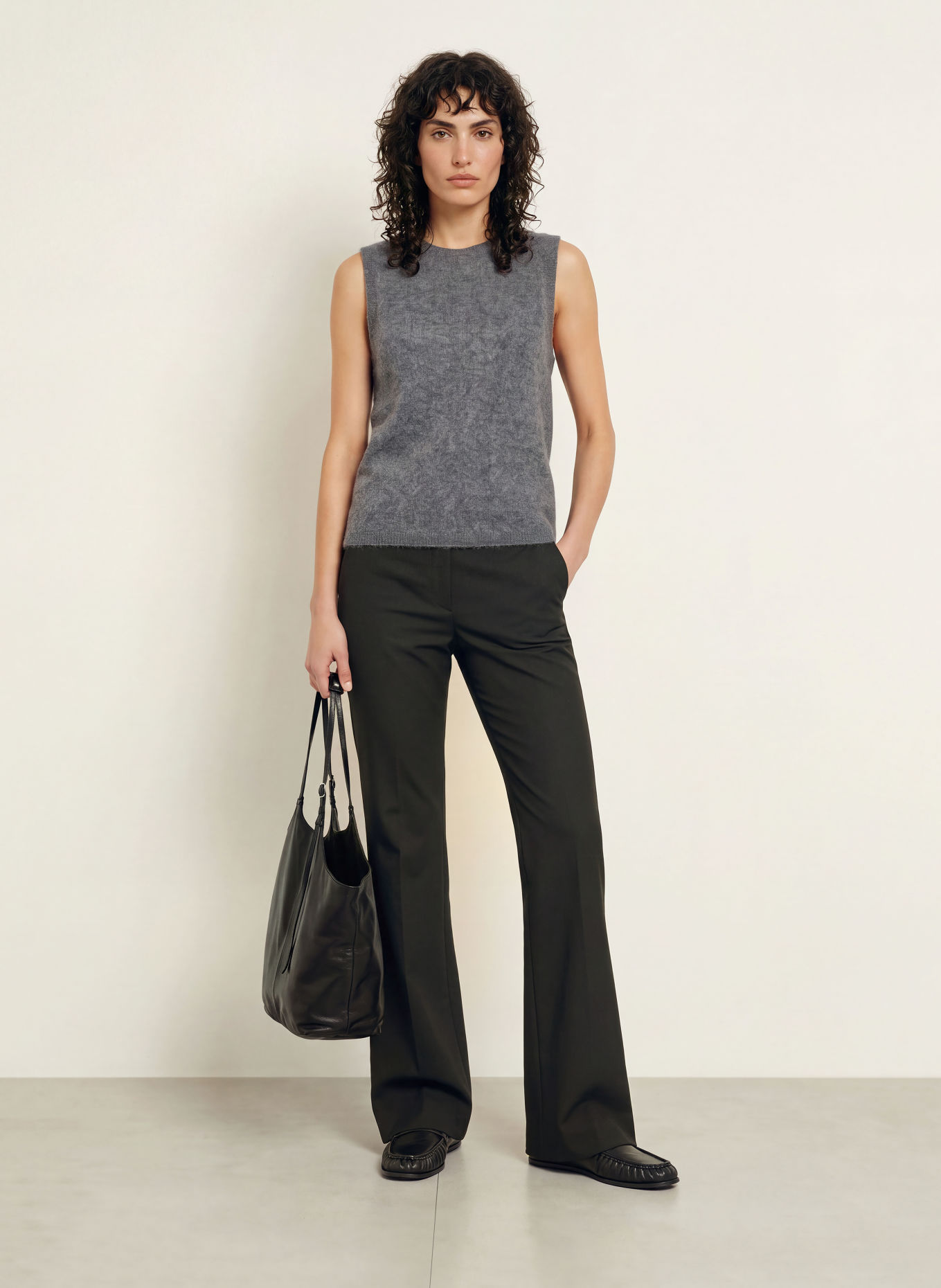 ALLSAINTS ADA Cashmere Knit Vest: GRAY