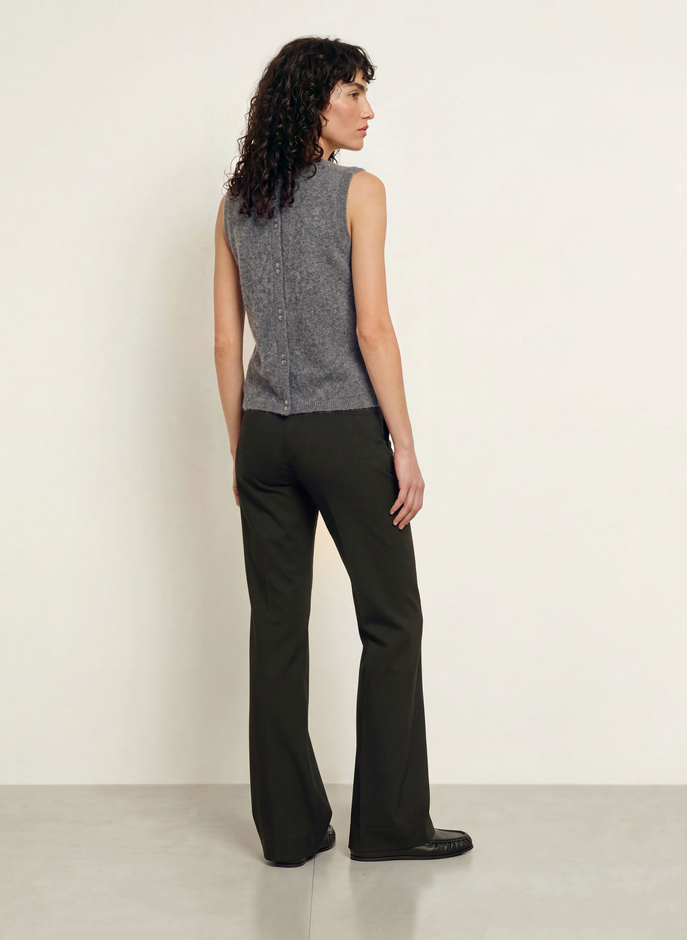 ALLSAINTS ADA Cashmere Knit Vest: GRAY