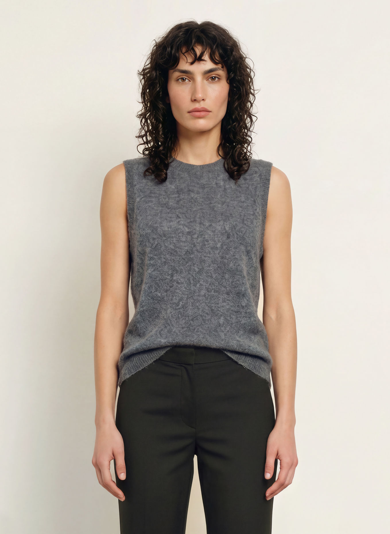 ALLSAINTS ADA Cashmere Knit Vest: GRAY