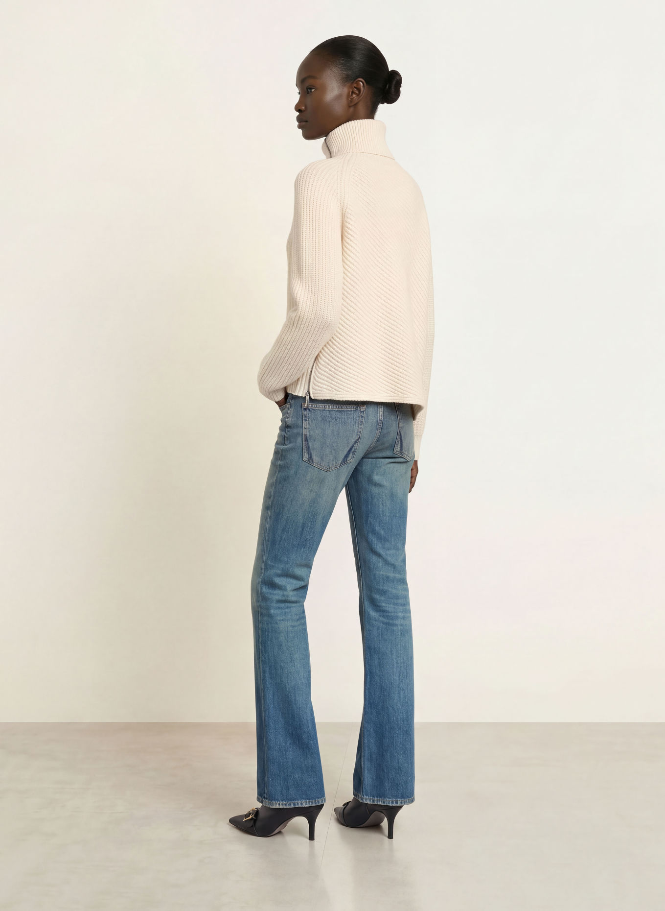 ALLSAINTS CLEO Turtleneck sweater: ECRU