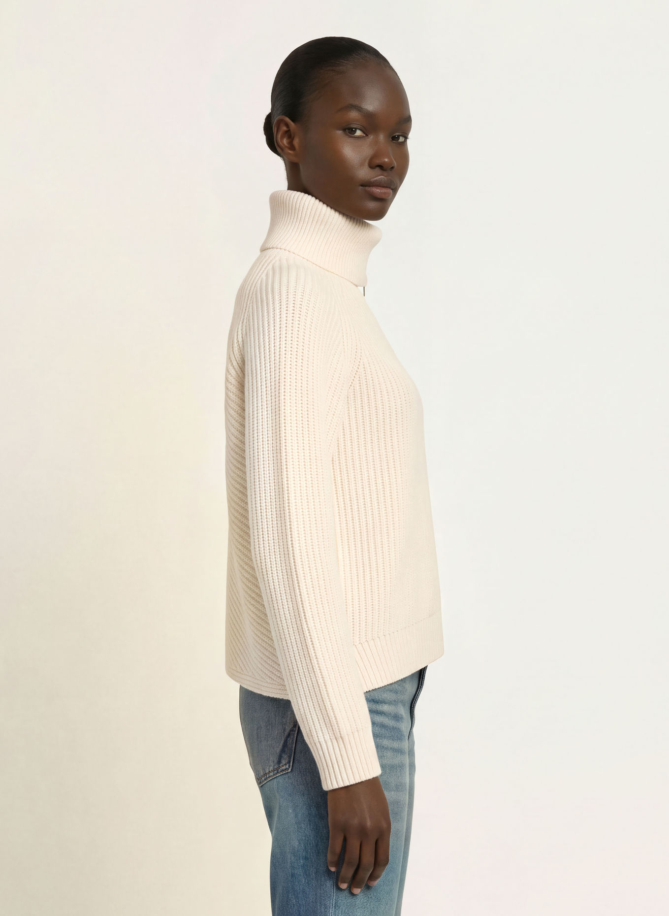ALLSAINTS CLEO Turtleneck sweater: ECRU