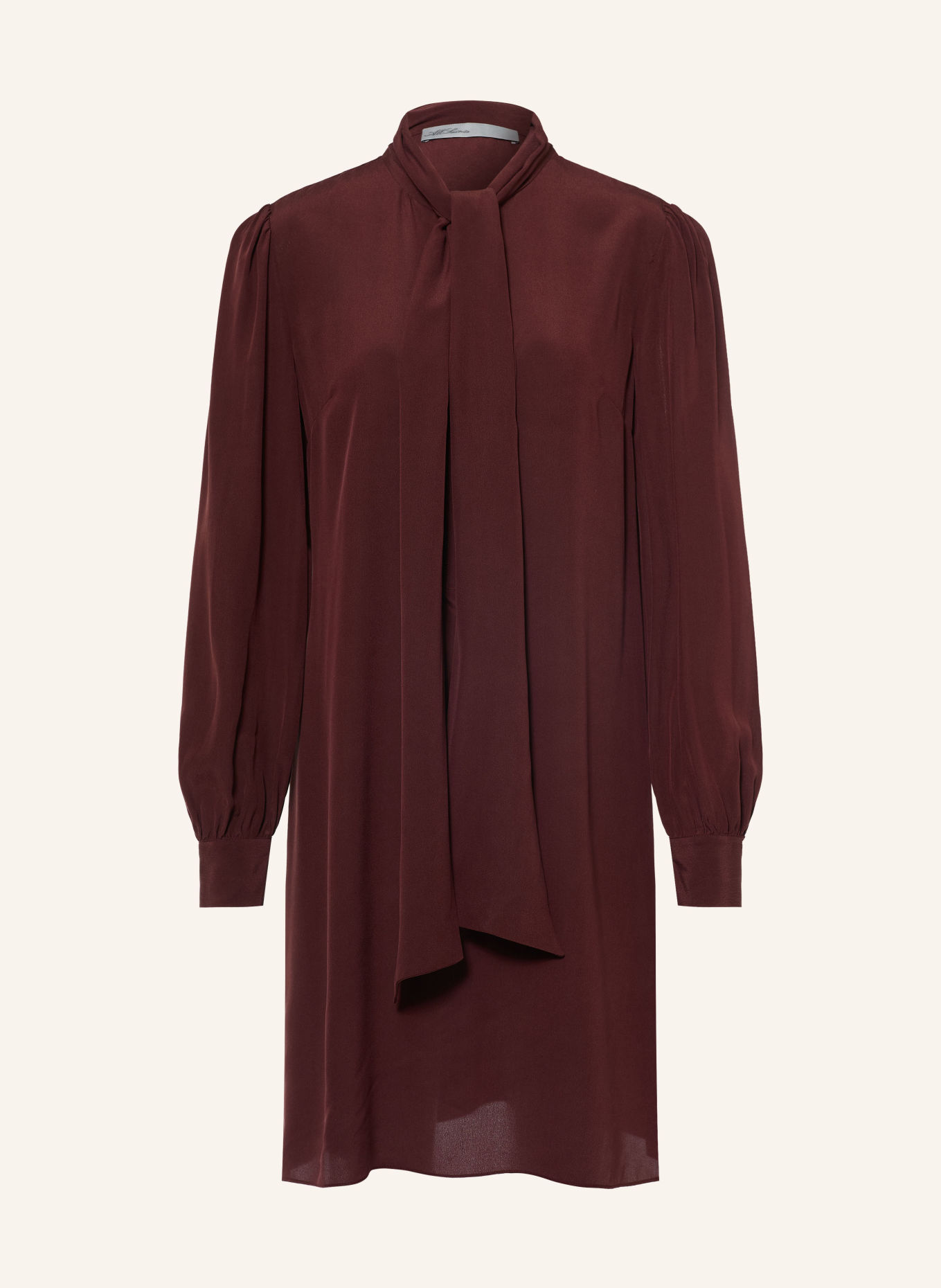 ALLSAINTS Seidenkleid JAMIE mit Schluppe: DUNKELROT