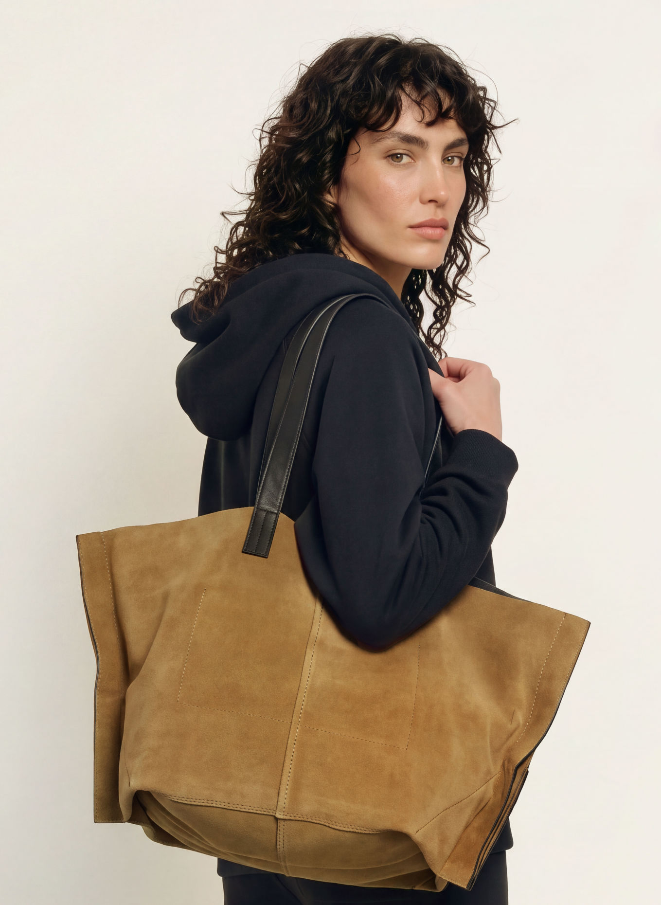 ALLSAINTS LUTECE Shoppers: LIGHT BROWN / BLACK