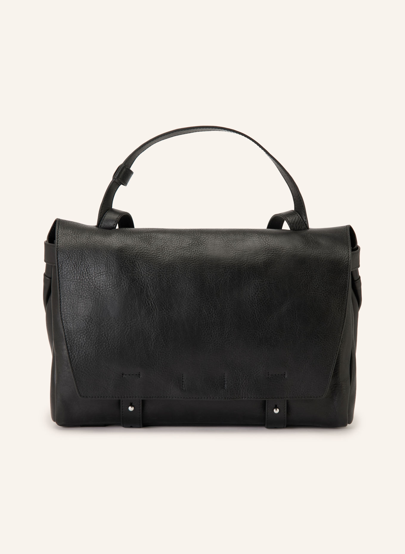 ALLSAINTS Handtasche JOAN SATCHEL: SCHWARZ / SILBER