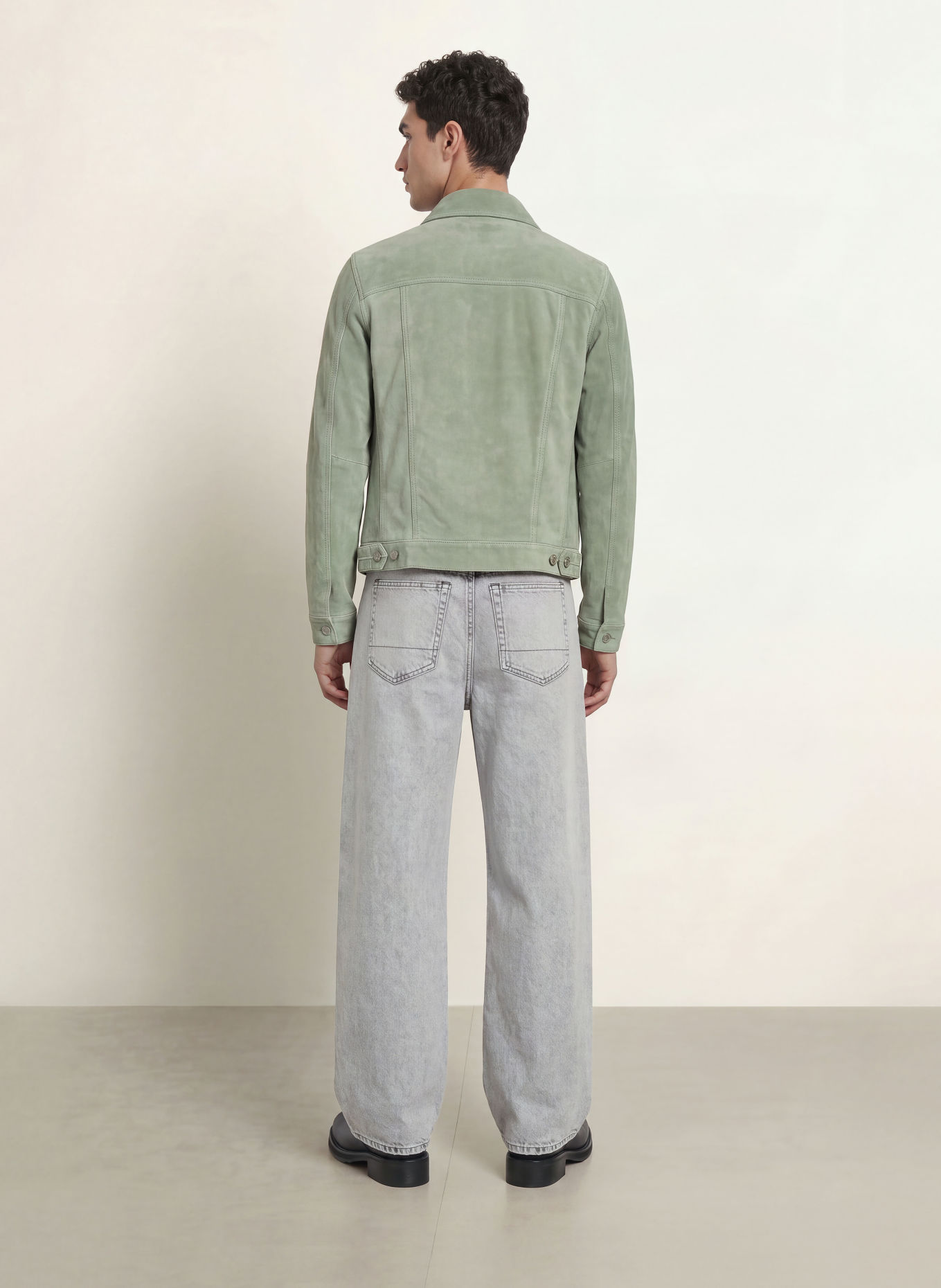 ALLSAINTS Kožená bunda CHAIYO: MÁTOVÁ