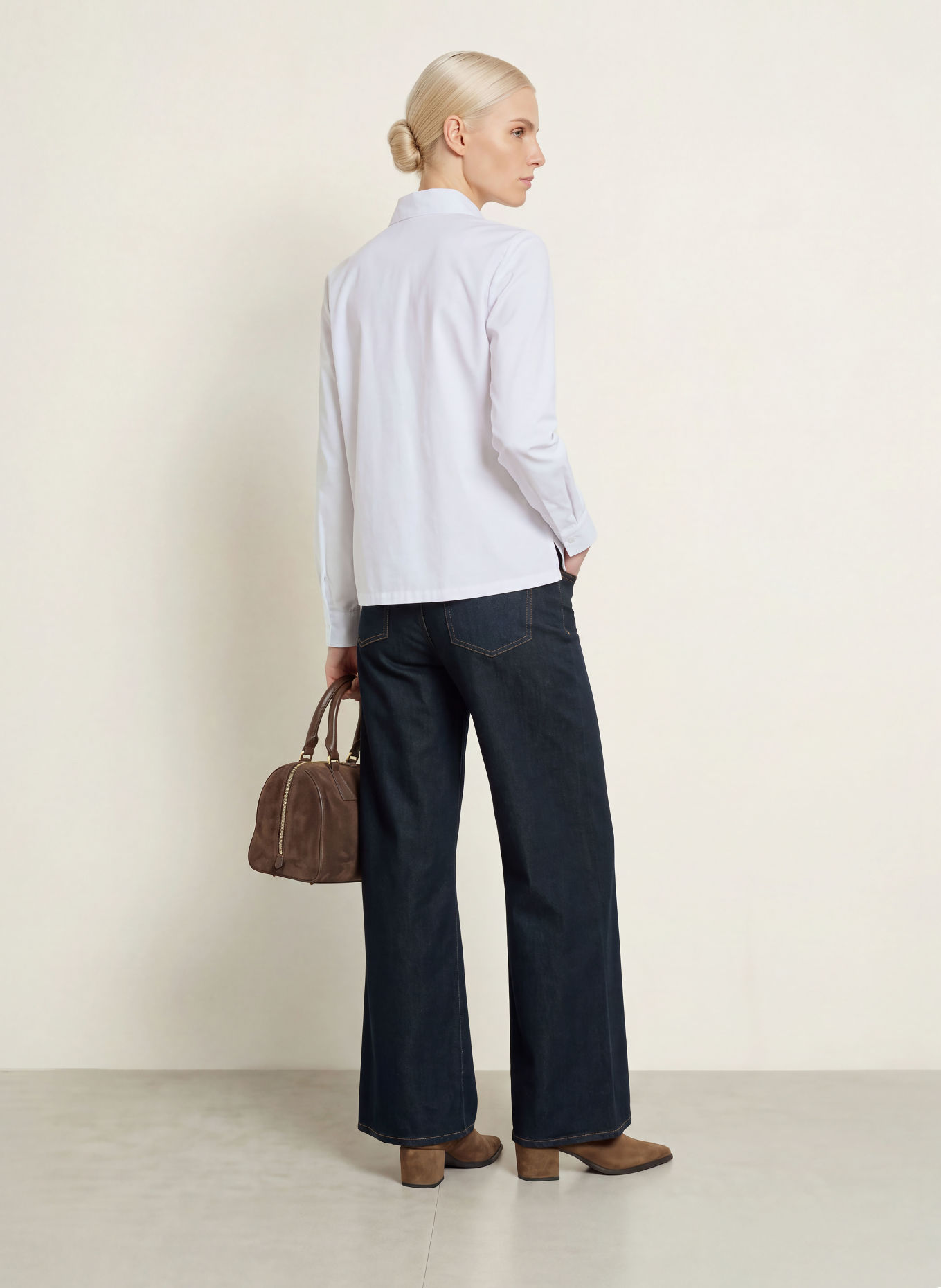 wallmann Schluppenbluse: WEISS