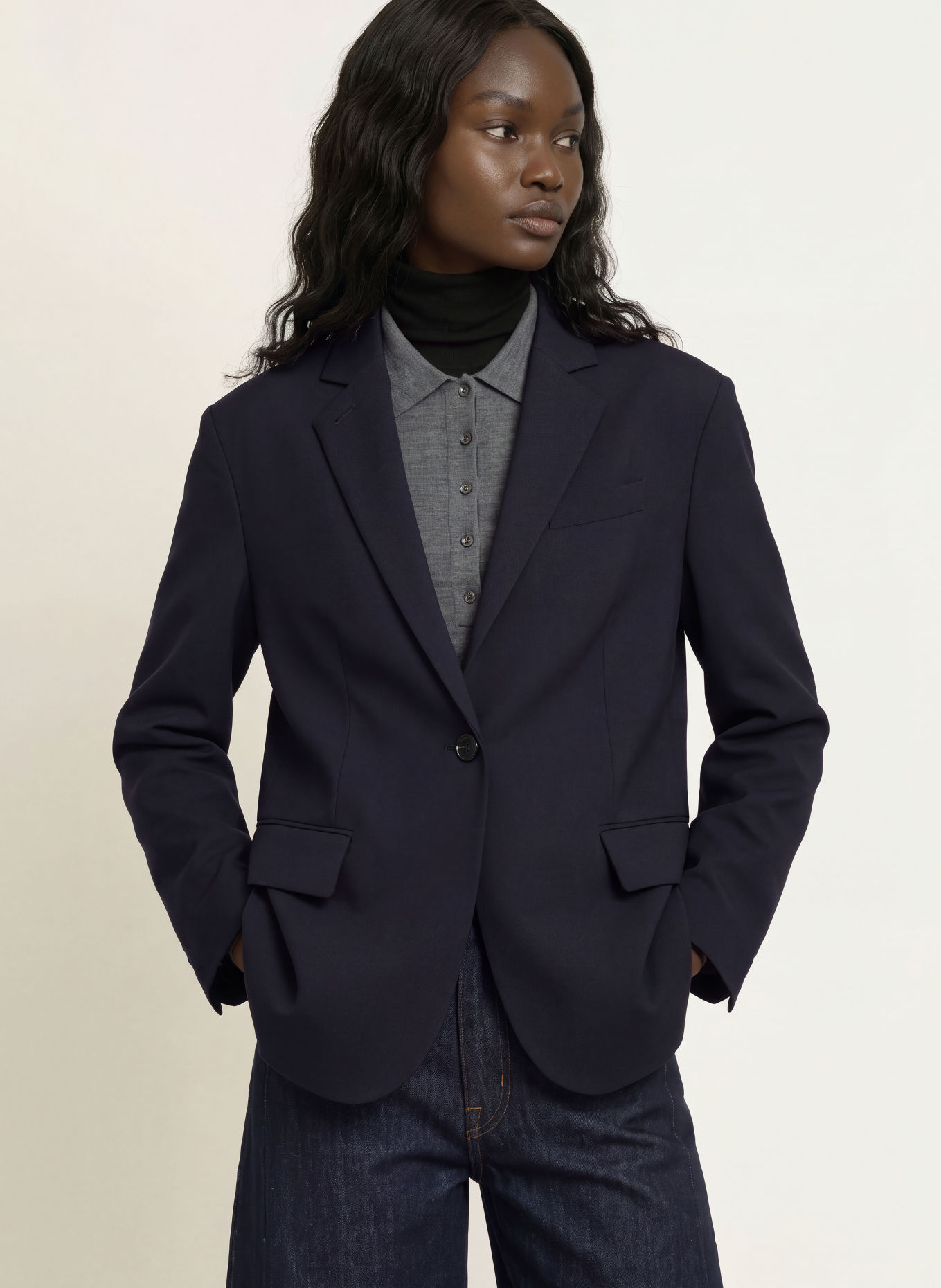 ARKET Blazer: DONKERBLAUW