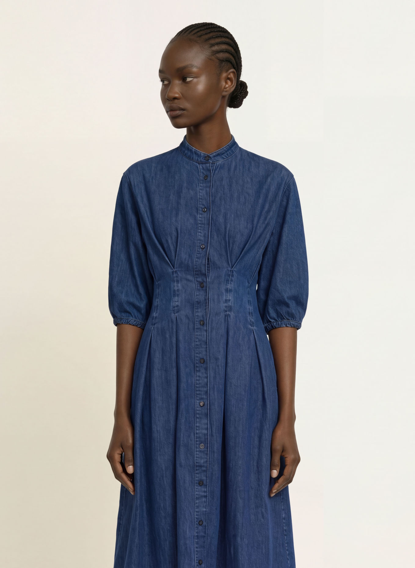 ARKET Jeanskleid mit 3/4-Arm: DUNKELBLAU