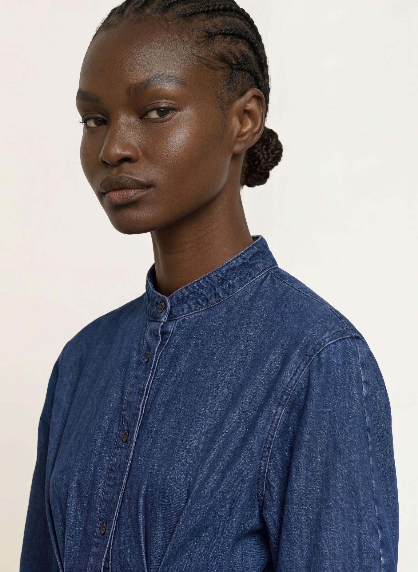 ARKET Jeanskleid mit 3/4-Arm: DUNKELBLAU