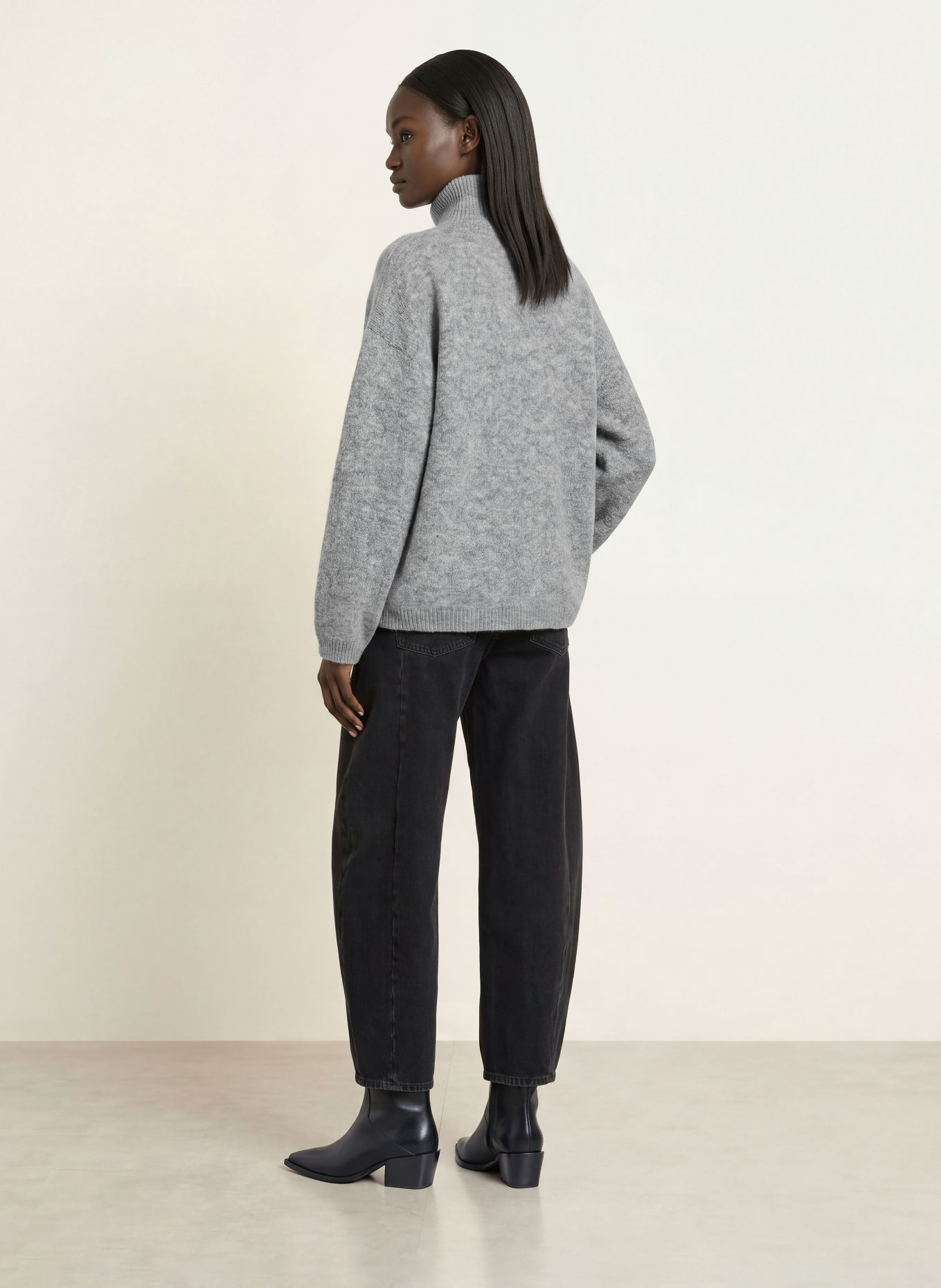 ARKET Rollkragenpullover mit Alpaka: GRAU