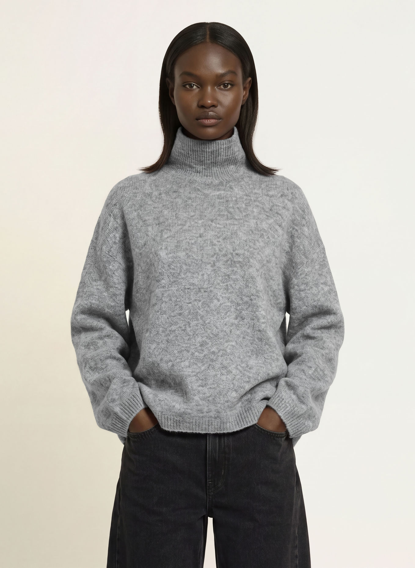 ARKET Rollkragenpullover mit Alpaka: GRAU