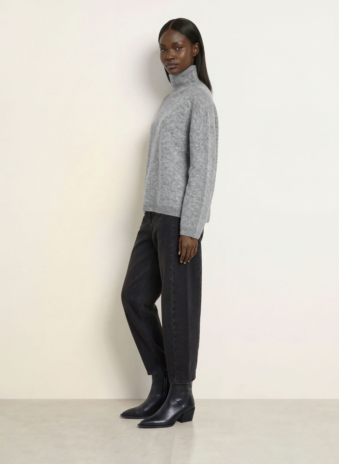ARKET Rollkragenpullover mit Alpaka: GRAU