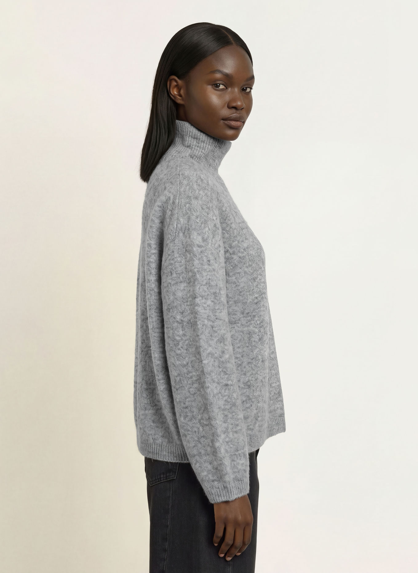 ARKET Rollkragenpullover mit Alpaka: GRAU