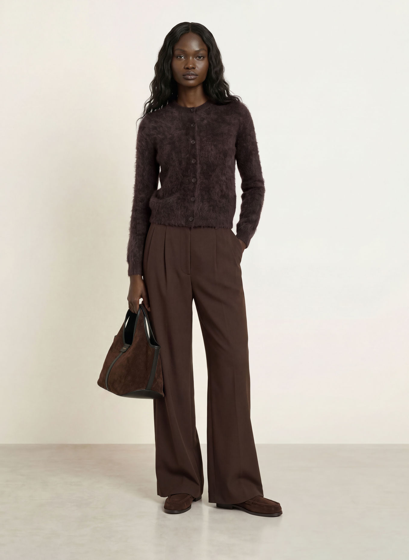 ARKET Gilet en cachemire: MARRON FONCÉ