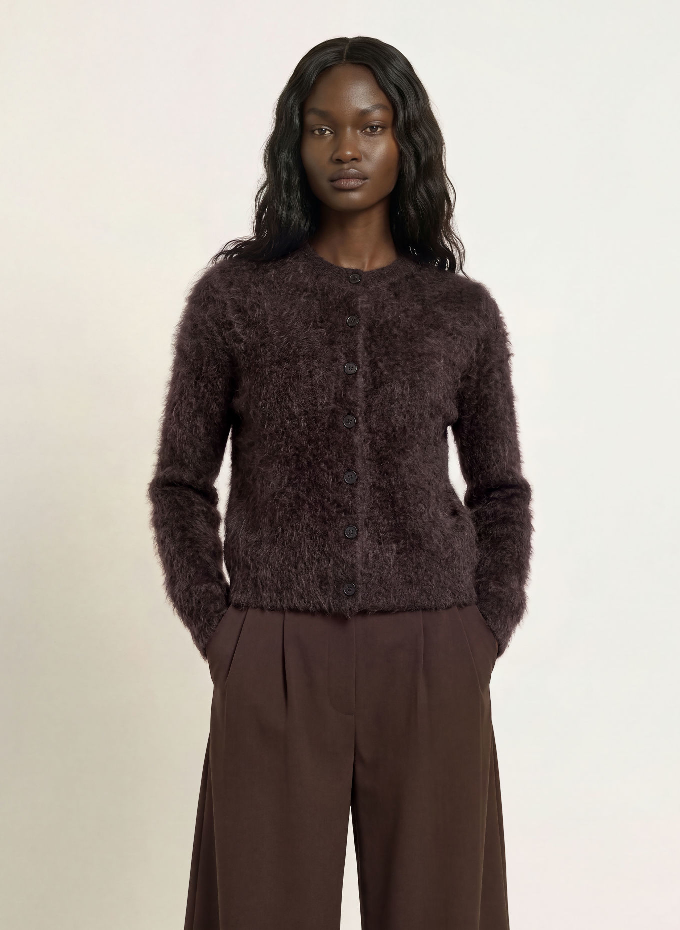 ARKET Gilet en cachemire: MARRON FONCÉ
