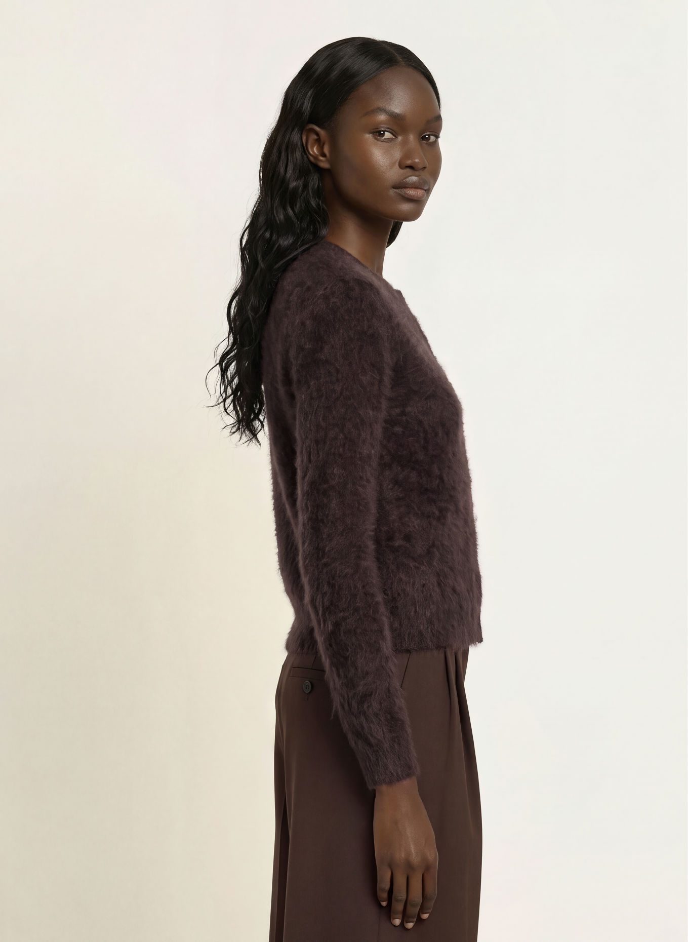 ARKET Gilet en cachemire: MARRON FONCÉ