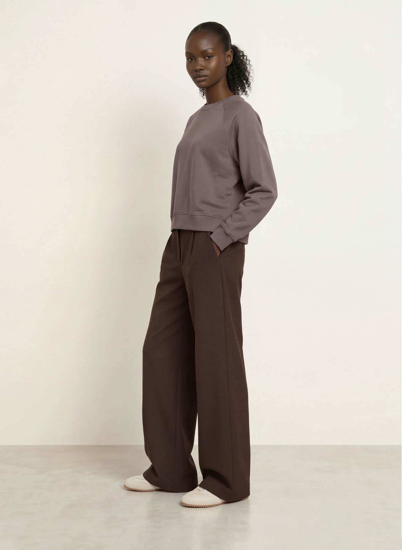 ARKET Sweatshirt: TAUPE
