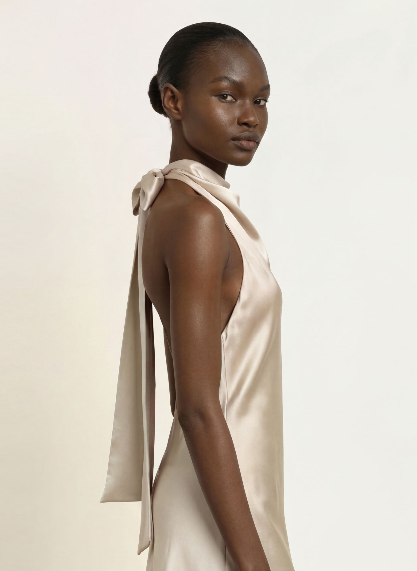 SERENITY Cocktailkleid CEA aus Seide: BEIGE