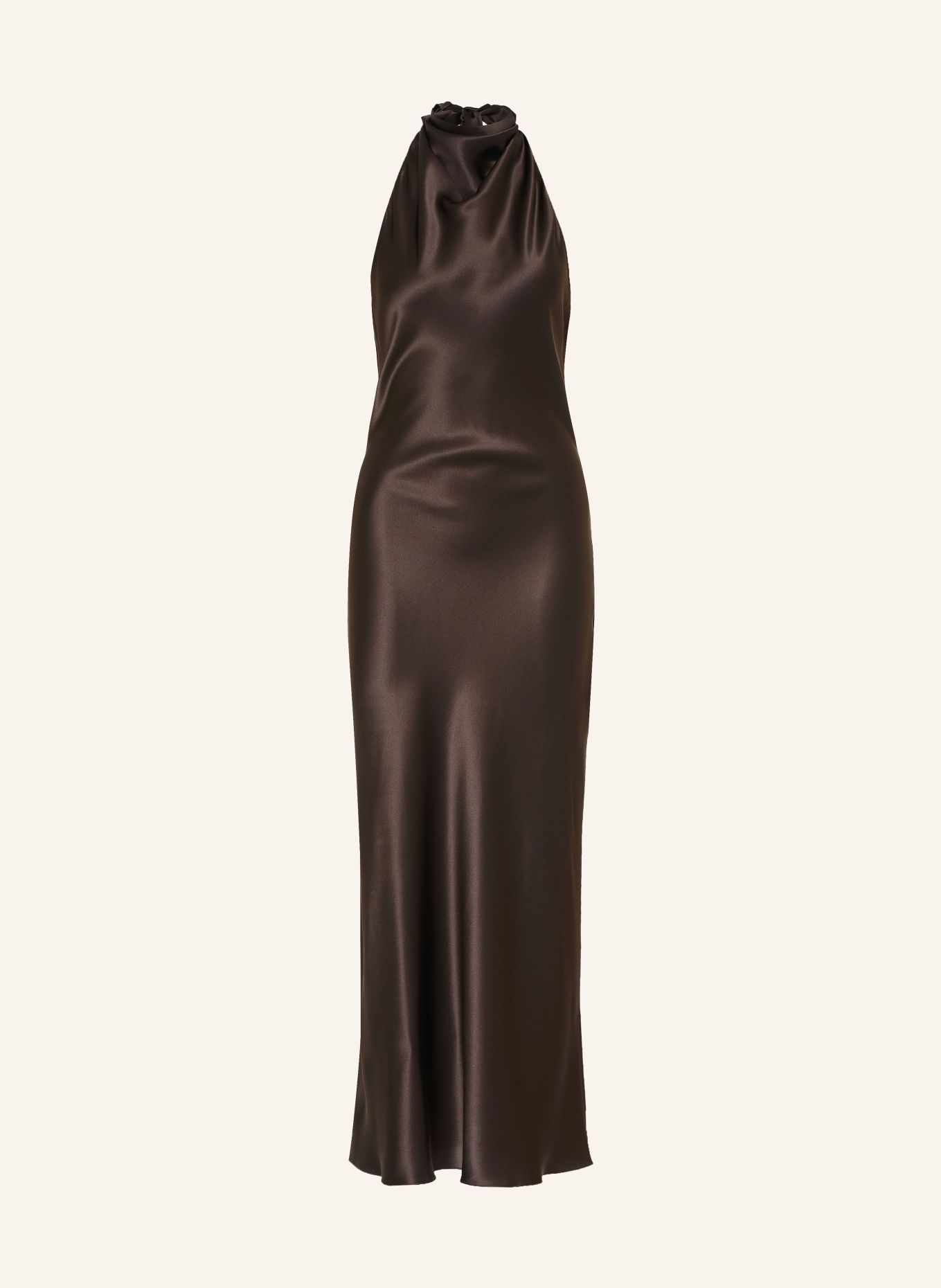 SERENITY DENIZ Satin Dress, made of silk: BLACK