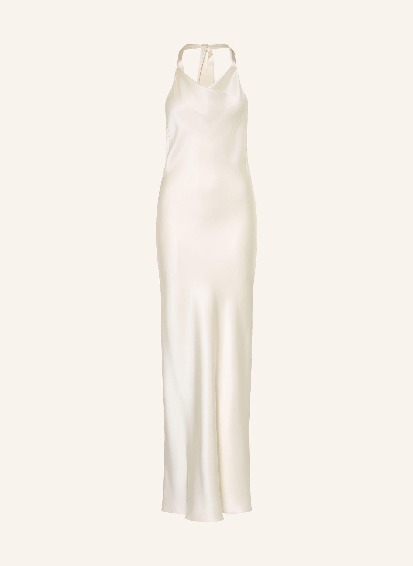 SERENITY DENIZ Satin Dress, made of silk: CREAM