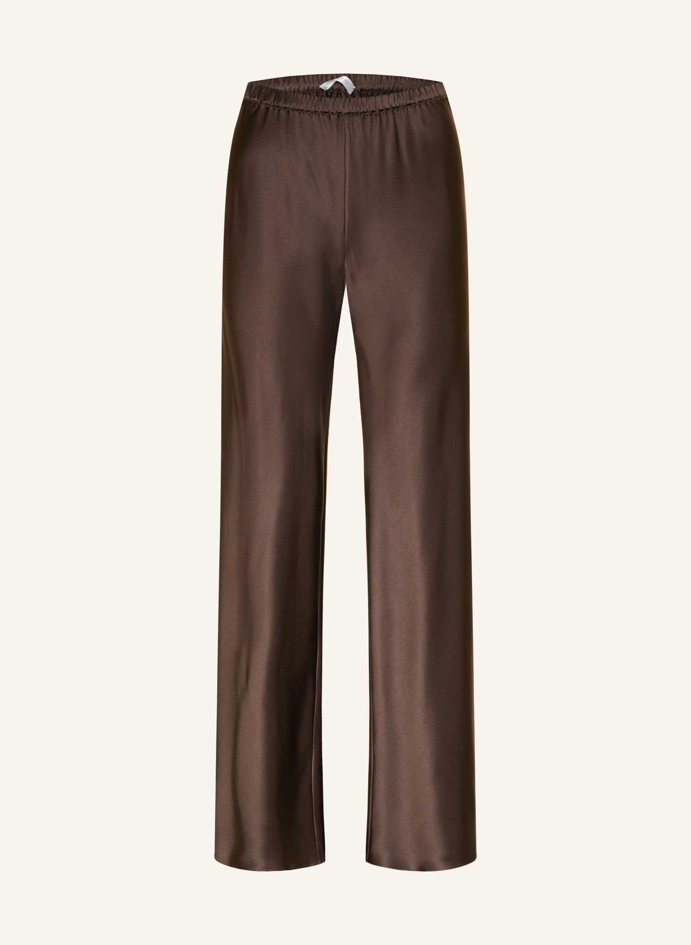 SERENITY AMALFI Silk Pants: DARK BROWN