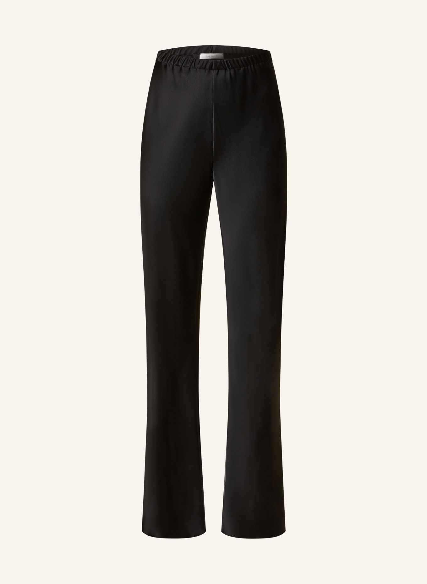 SERENITY RIVIERA Silk Lounge Pants: BLACK