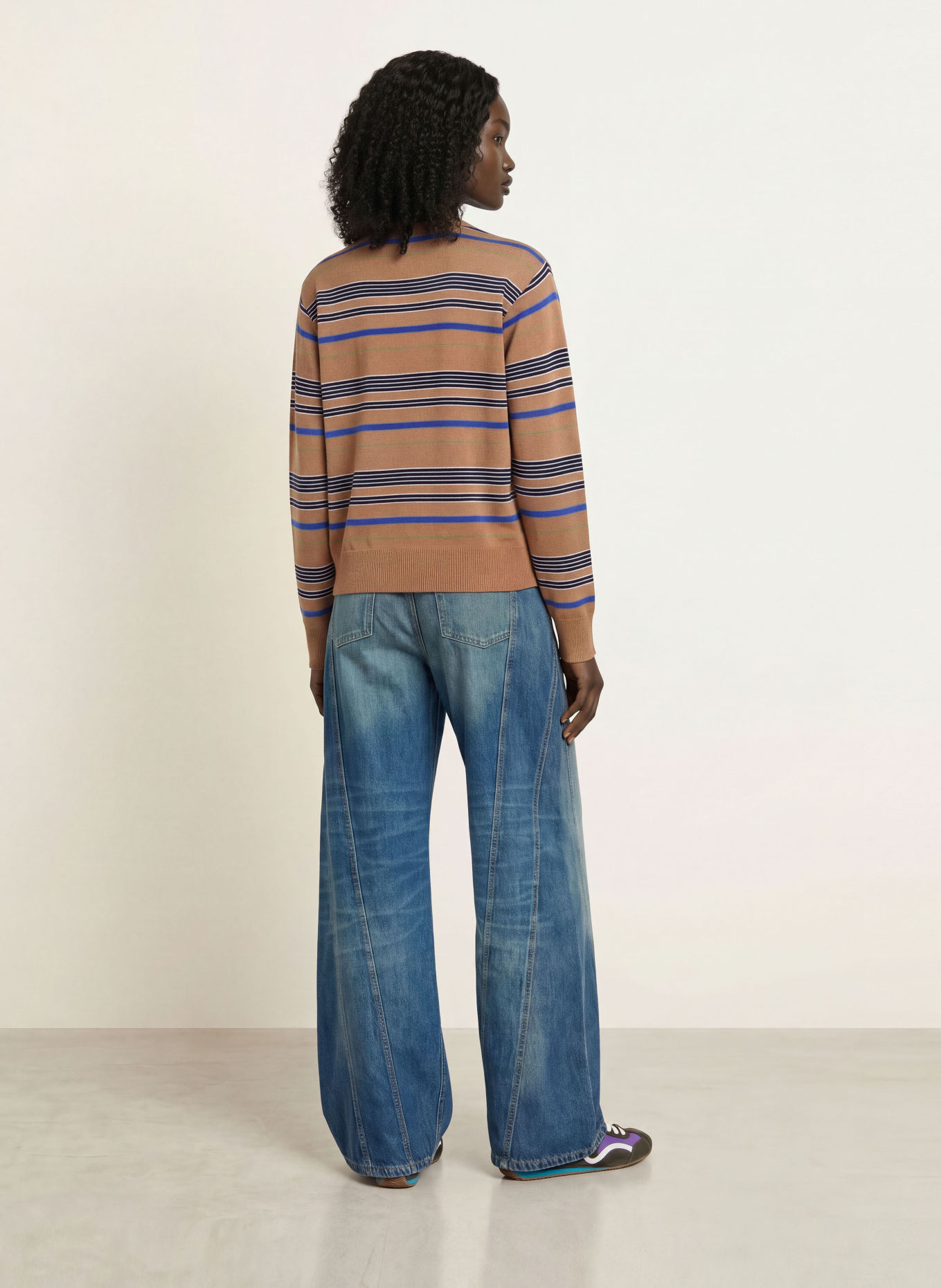 SANDRO Pullover: BRAUN / BLAU / SCHWARZ