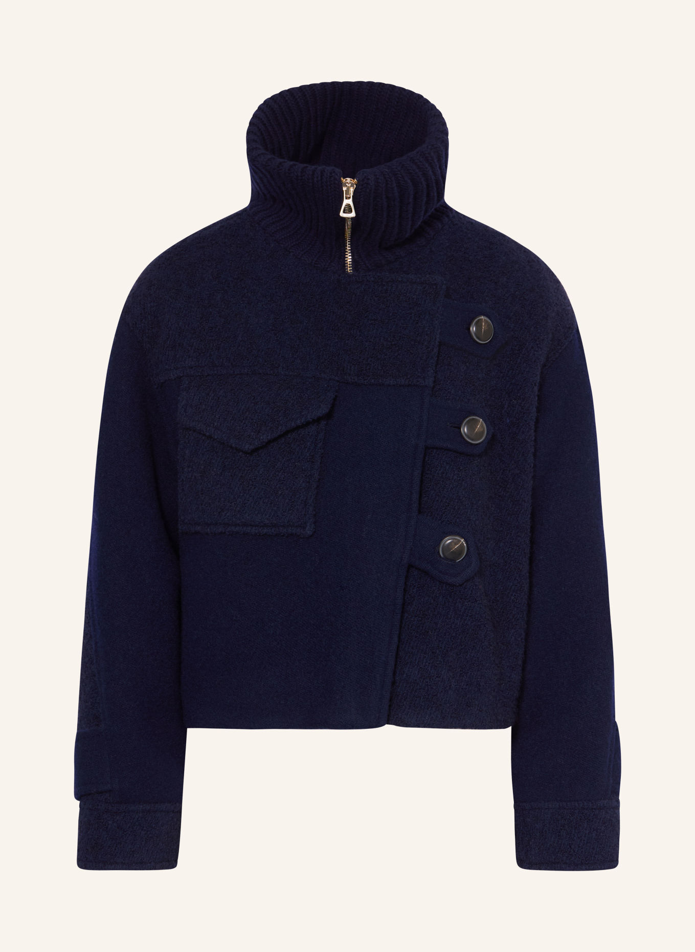 ba&sh Overjacket DORA i blandet materiale: MØRKEBLÅ