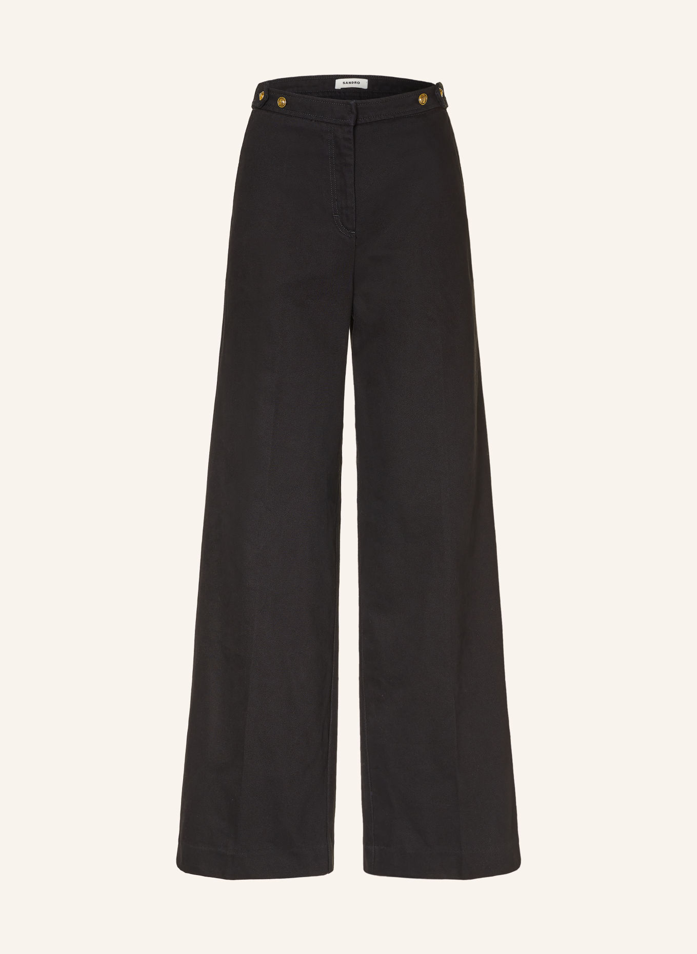 SANDRO Wide Leg Jeans: 20 BLACK