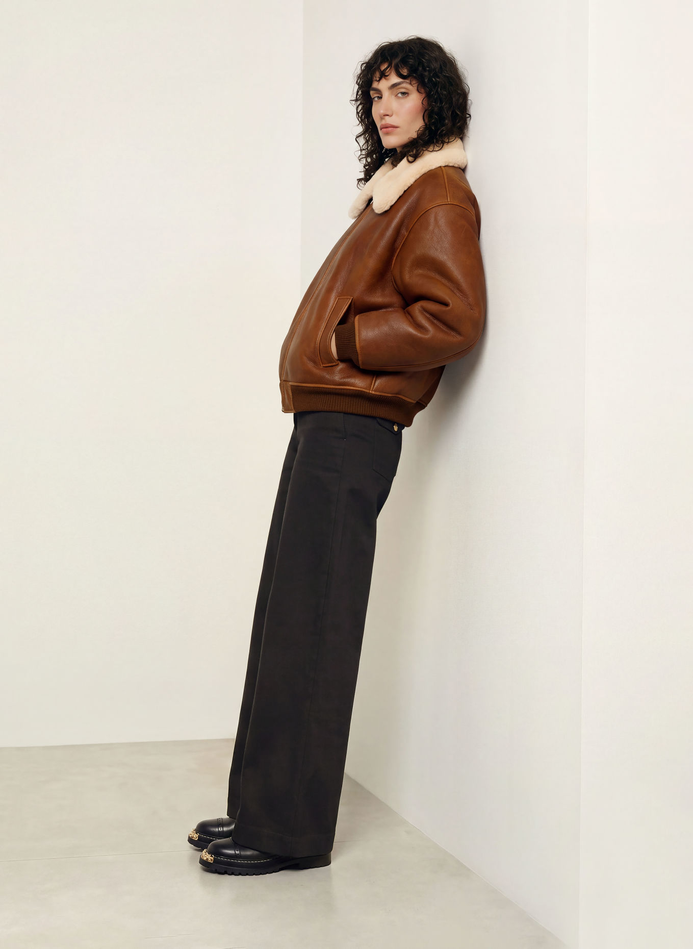 SANDRO Wide Leg Jeans: 20 BLACK