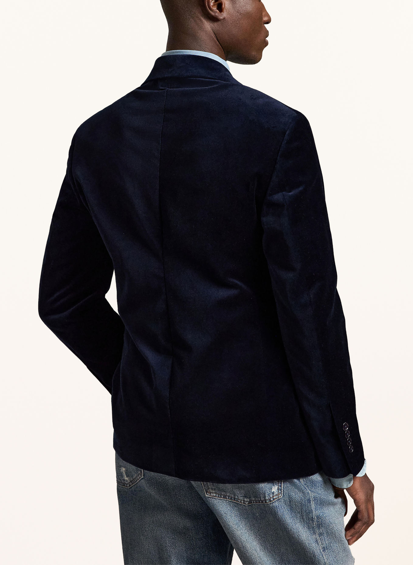 POLO RALPH LAUREN Samtsakko Modern Fit: DUNKELBLAU