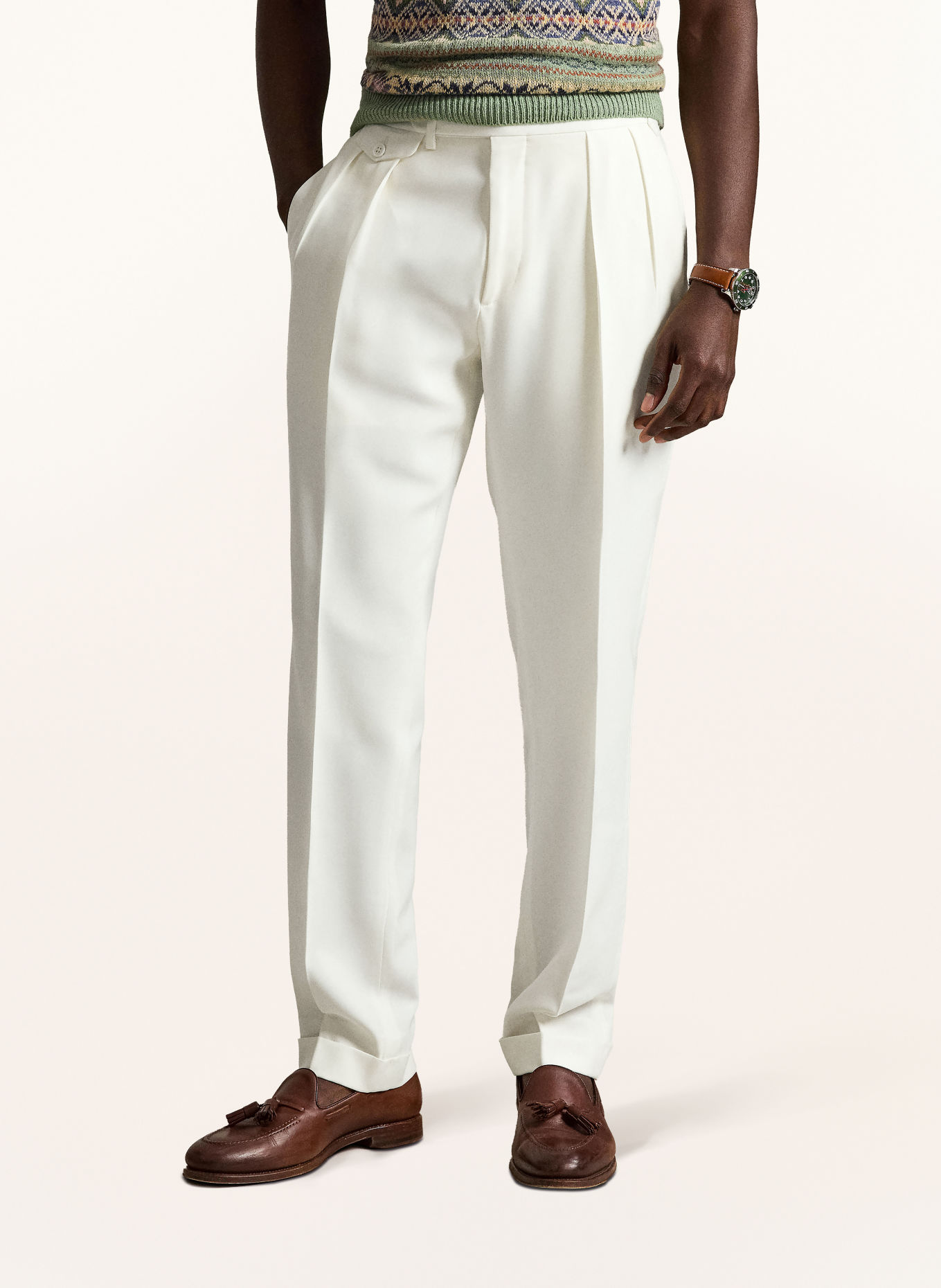 POLO RALPH LAUREN Chino coupe classique: BLANC