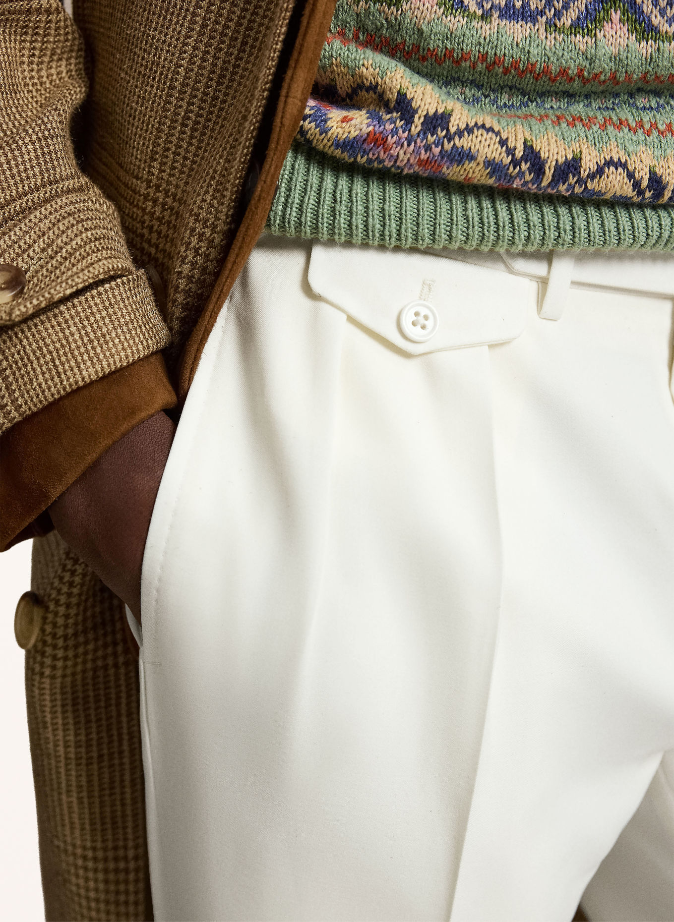 POLO RALPH LAUREN Chino coupe classique: BLANC