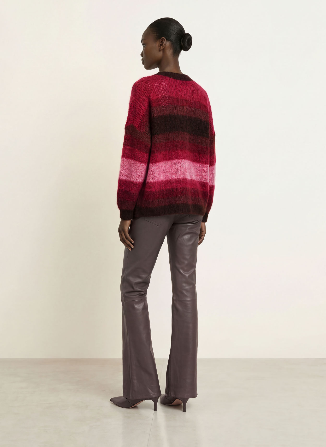 ba&sh Pullover RIVAS mit Mohair: FUCHSIA / BRAUN / ROSA