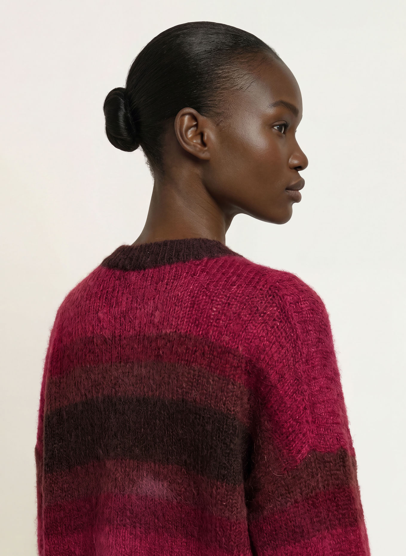 ba&sh Pullover RIVAS mit Mohair: FUCHSIA / BRAUN / ROSA