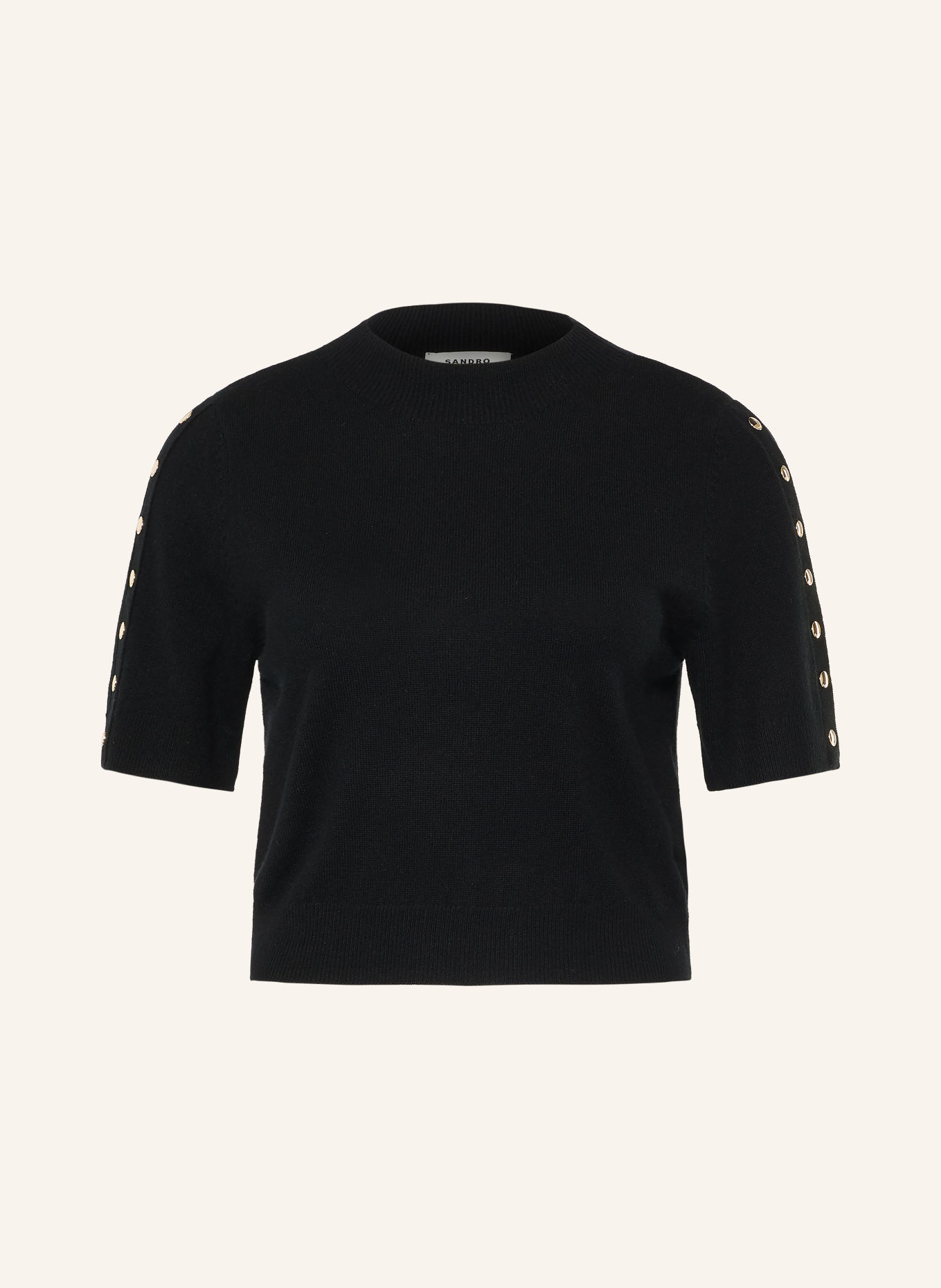SANDRO Strickshirt: SCHWARZ