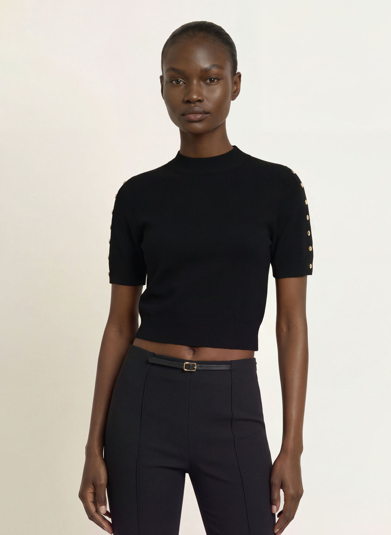 SANDRO Strickshirt: SCHWARZ