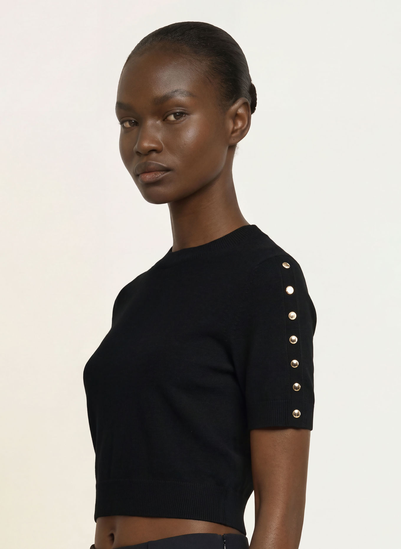 SANDRO Strickshirt: SCHWARZ