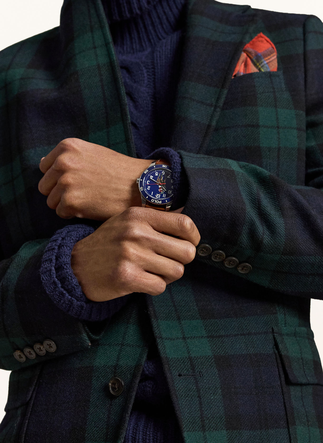 POLO RALPH LAUREN Sakko Modern Fit: DUNKELBLAU / DUNKELGRÜN / SCHWARZ