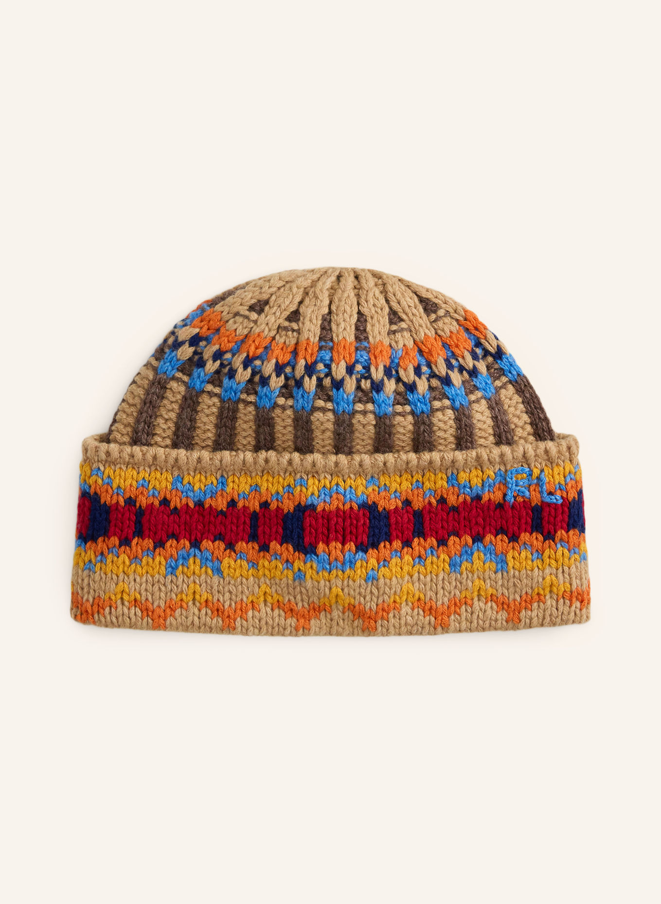 POLO RALPH LAUREN Hat: CAMEL / YELLOW / LIGHT BLUE